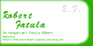 robert fatula business card